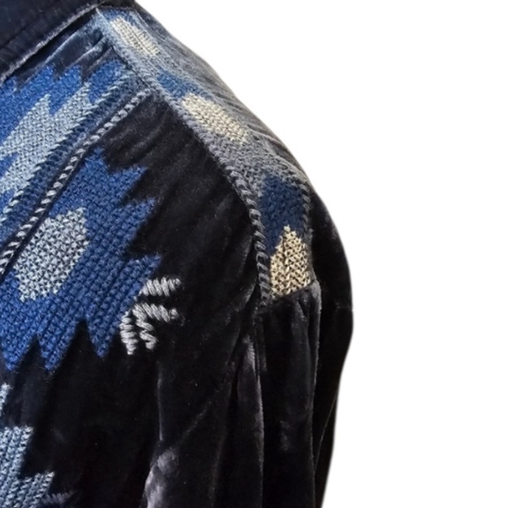 Johnny Was heavily embroidered velvet Naomi smoked shirt/jacket NWT - Picture 7 of 16